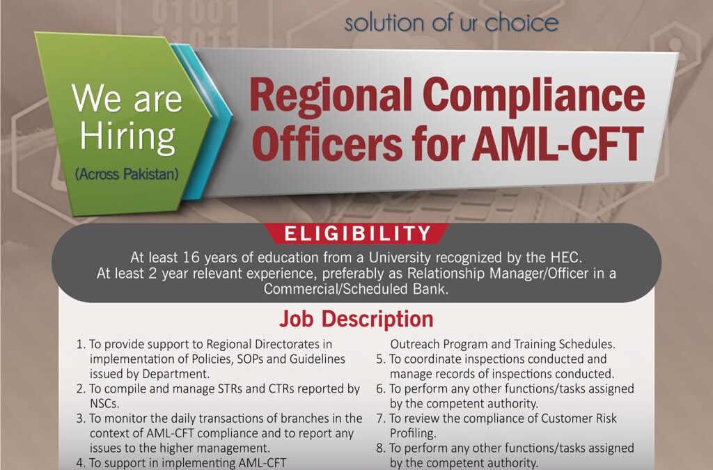Regional Compliance Officer for AML-CFT
